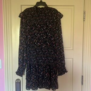 Navy floral short dress